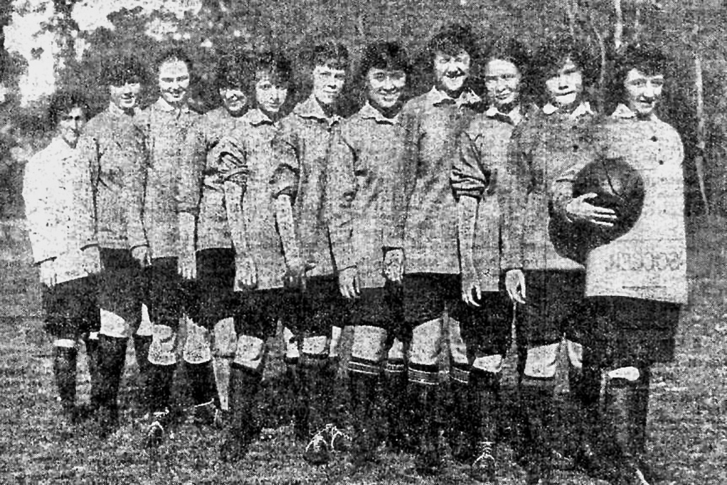 The women’s team who played in that historic first match at the Gabba on September 24,1921
